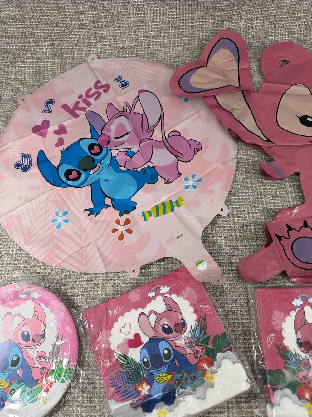 Disney Lilo & Stitch Pink and Blue Party Banner and Decorations